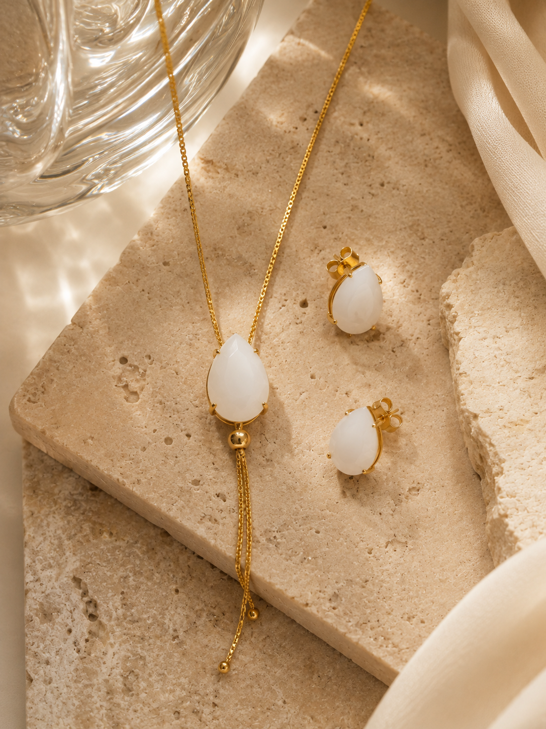 Sienna Gemstone Lariat Set