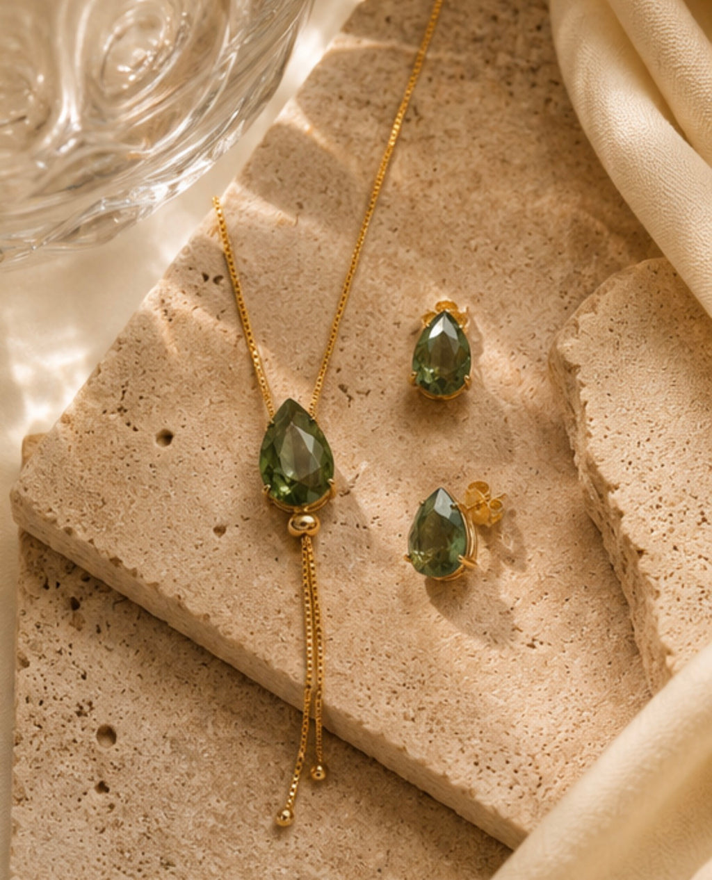 Sienna Gemstone Lariat Set